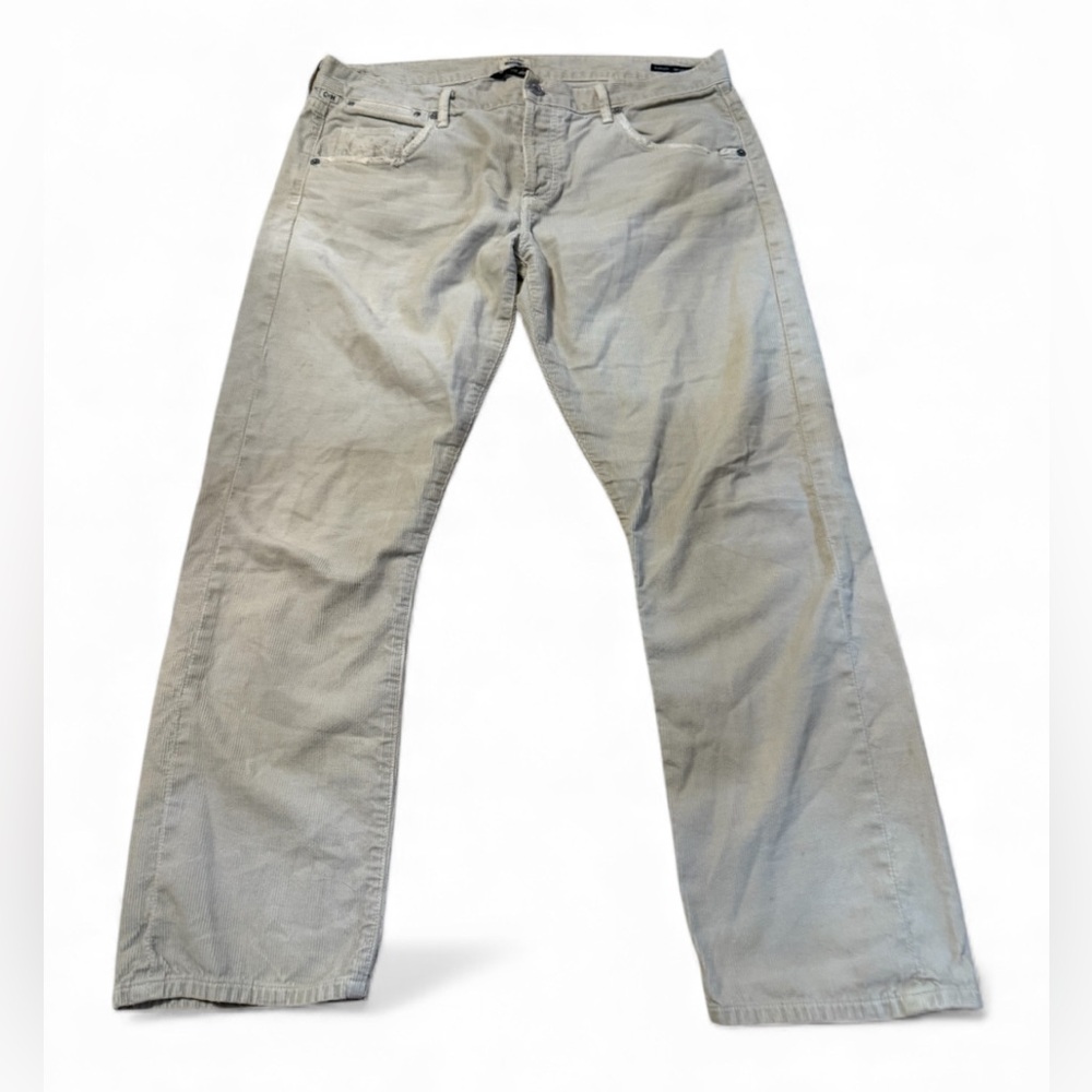 Citizens Of Humanity Emerson Corduroy Distressed Slim Fit Boyfriend Pants Dz30